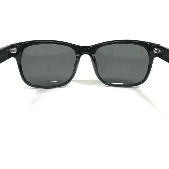 Zac Posen Sunglasses Hayworth BK Polished Black Square Frames with Gray Lenses - Picture 7 of 11
